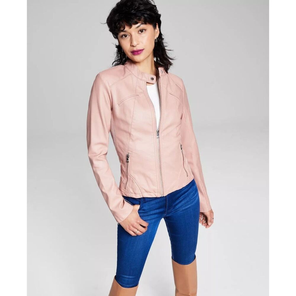 GUESS‎ Women's Faux Leather Moto Jacket XL